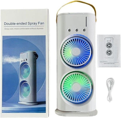 Electric Fan Desktop Double-Head Powerful Air Cooler (1 Pc / With Remote / Plug and Play)